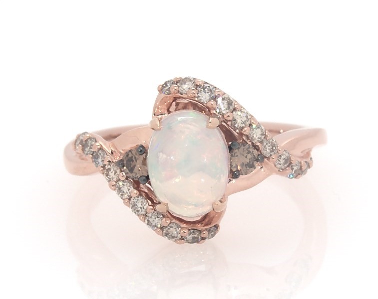 Le Vian Opal Ring 3 8 Ct Tw Diamonds 14k Strawberry Gold Le Vian