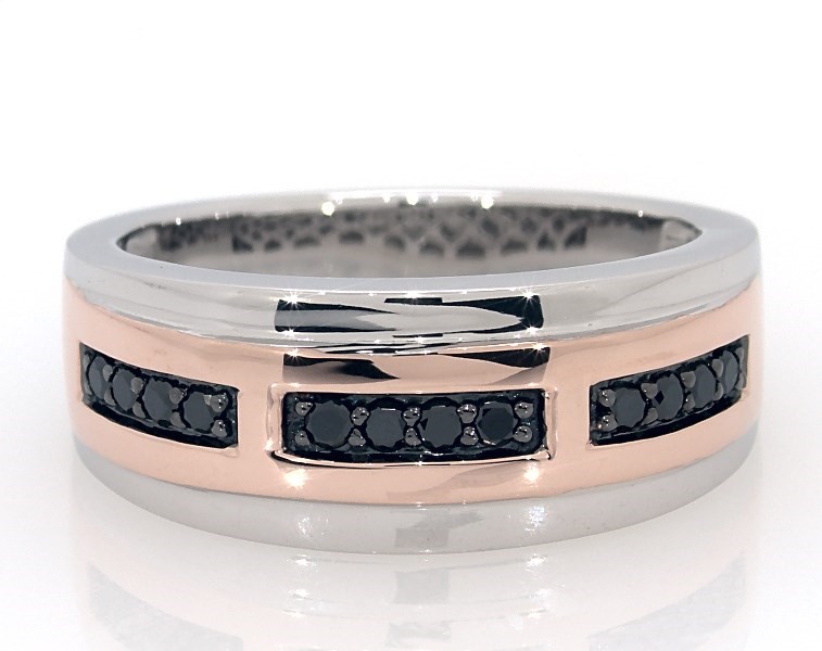Men S Women S Eternity Black Diamond Wedding Ring In Black Ceramic Half Round White Gold 10k 6 5mm 21 Black Diamonds 0 21ct Size 10 Madani Rings